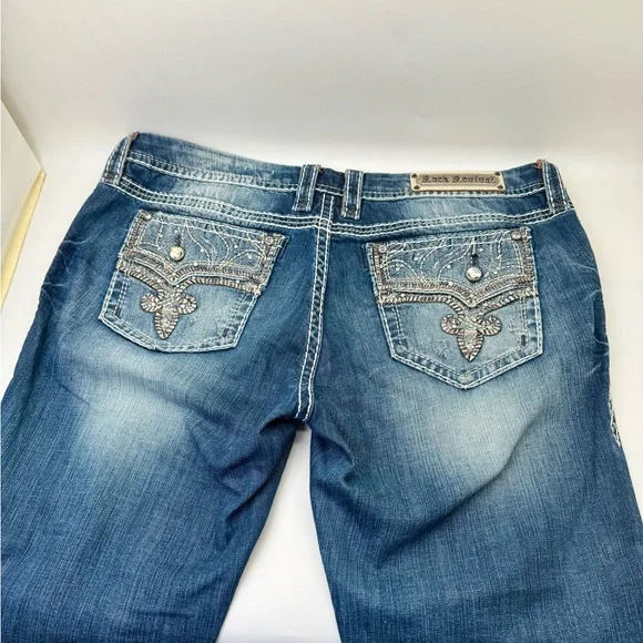 Rock Revival Women's Size 34x24 Embellished “Betty” Easy Crop Jeans - Picture 8 of 15